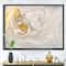 Designart - Pastel and Gold Glitter Marble - Glam Framed Canvas Wall Art Print
